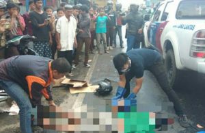 Mendahului Truk Sampah, Pengendara Sepeda Motor Tewas Terjatuh