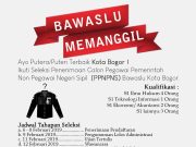 Bawaslu Kota Bogor Buka Seleksi Penerimaan Pegawai, Ini Persyaratannya