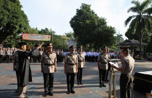 Polres Bogor Gelar Upacara Serah Terima Jabatan Tiga Kapolsek dan Kasatlantas