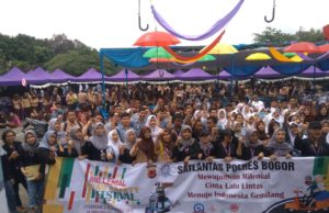 Kasat Lantas Polres Bogor Gelar Sosialisasi Millenial Road Safety Festival di SMA 3 Cibinong