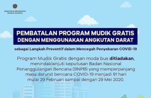 Mudik Tetap Dilarang, Kemenhub Dukung dan Tindak Lanjuti SE Gugus Tugas