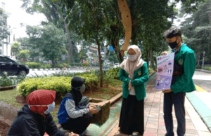 Mahasiswa Fakultas Ilmu Kesehatan UIKA Bogor Giat Sosialisasi Protokol Kesehatan