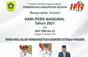Pemerinah Kabupaten Bogor Mengucapkan Selamat HPN 2021