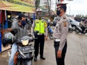 Ops Yustisi Check Point Stasioner PPKM di Simpang Pasar Prumpung Gunungsindur