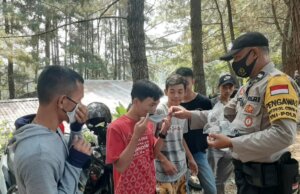 Gerakan Bogor Bermasker Dalam Rangka Ops Yustisi Polsek Tamansari