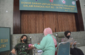 Rangkaian Sambut HUT TNI – 76 Korem 061/Sk Adakan Baksos Donor Darah