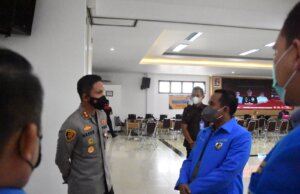 Gerai Vaksinasi Polres Bogor bekerja sama dengan KNPI dan PWI Kabupaten Bogor Wujud Dukung Percepatan Vaksinasi Covid19