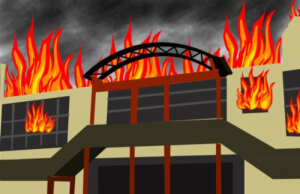 Diduga Korsleting Aeon Mall Sentul City Terbakar