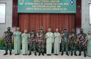 Danrem 061/Sk Pimpin Sertijab Tiga Dandim, Ini Pesannya : Berikan Pengabdian Terbaik Bagi Kemajuan TNI-AD