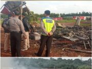 Kebakaran Kantor dan Mess PT. Pilar Mas, Polsek Gunungputri Lakukan Olah TKP