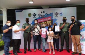 Kolaborasi Percepatan Vaksinasi, Kodim 0606 Gandeng Perumda Tirta Pakuan Buka Sentra Vaksin Lanjutan Booster