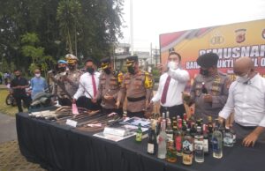 Sambut Ramadhan 1443 H, Polresta Bogor Kota Musnahkan Ribuan Barbuk Hasil Operasi Pekat