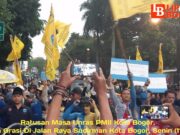 Ribuan Personil Gabungan Kawal Unras PMII Kota Bogor
