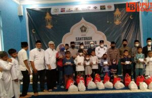 Dipenghujung Ramadhan 1443 H, PWI Kota Bogor Gandeng Berbagai Pihak Santuni Yatim dan Dhuafa