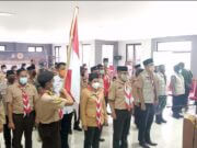 Ketua Harian Kwartir Cabang Gerakan Pramuka Kota Bogor Lantik Satgas Pramuka Peduli dan Mabiran Kwartir Ranting Bogor Timur