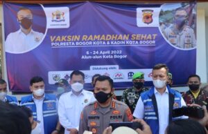 Kolaborasi Masiv Polresta dan Kadin Dalam Vaksin Ramadhan Sehat di Alun-Alun Kota Bogor