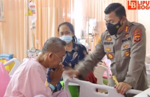 Kapolresta Bogor Kota Jenguk Sopir Angkot yang Diselamatkan Satlantas