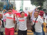 Inilah Ekspresi Ribuan Masyarakat Cinta Polri Saat Hadiri Kirab Merah Putih 2022