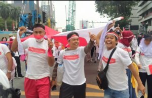 Inilah Ekspresi Ribuan Masyarakat Cinta Polri Saat Hadiri Kirab Merah Putih 2022
