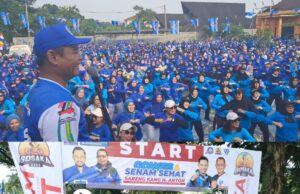 Hadiah Utama Umroh, Jadi Daya Tarik Ribuan Peserta Gowes dan Senam Sehat Memperingati HUT Demokrat ke 21 di Bogor