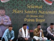 Polres Bogor Sambut Hari Santri Nasional Dengan Tausiyah Secara Virtual Bersama Santri dan Jajaran Polsek