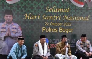 Polres Bogor Sambut Hari Santri Nasional Dengan Tausiyah Secara Virtual Bersama Santri dan Jajaran Polsek