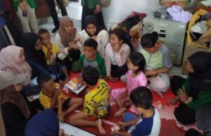 BEM se-Bogor Barat Berikan Trauma Healing dan Santuni Korban Longsor Kota Bogor