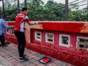 Rawat Bukti Sejarah, Walikota Bogor Bersama Masyarakat Cat Ulang Jembatan Merah