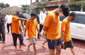 Jajaran Sat Reskrim Polresta Bogor Kota, Bekuk 4 Pelaku Curanmor Dijalan Pandu Raya