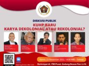 Diskusi Publik, KUHP Baru Tertinggal Dua Abad