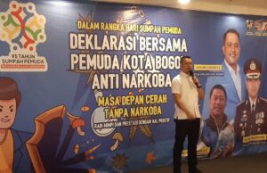 Deklarasi Pemuda Kota Bogor Anti Narkoba Bersama KNPI, Ini Pesan Kasat Narkoba Polresta Bogor Kota