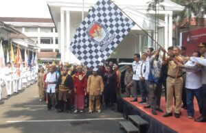 Kirab Pemilu 2024 Kota Bogor, Tampilkan Ragam Pakaian Adat Nusantara