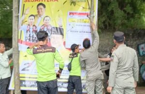 Langgar Perda, Bawaslu dan Satpol PP Kota Bogor Tertibkan APK
