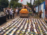Jelang Akhir Tahun, Polresta Bogor Kota Musnahkan Ribuan Miras dan Petasan Hasil Operasi Lilin Lodaya 2023