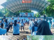 Siap Kawal dan Dukung Prabowo-Gibran Menang Satu Putaran, Ratusan Relawan ETOS Bogor Raya Goyang Senam Gemoy di GOR Pajajaran
