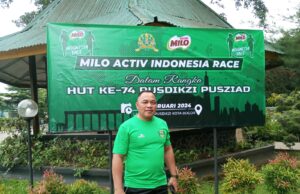 HUT Ke-74 Pusdikzi Bersama Milo Activ Indonesia Race, Ini Harapan dari Kadep Konbangmil Pusdikzi