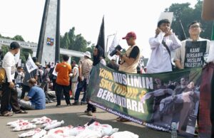 Aksi Akbar Bela Palestina di Tugu Kujang, Minta Pemerintah Bukan Sebatas Mengecam, Tapi Harus Ada Tindakan Nyata