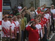 Prosesi Khidmat Penaikan Bendera di Tugu Kujang Dihadiri Sekda dan Tokoh Masyarakat
