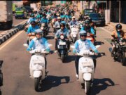 Guyub dan Harmonis, Relawan Kader Kawal Riding For Djuara Dedie-Jenal Bersama Puluhan Komunitas Bikers