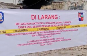 Satpol PP Kota Bogor Segel Lahan Kios di Jalan Merdeka, Ini Alasannya!