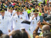 Momen Bersejarah: Dedie-Jenal Dilantik sebagai Wali Kota dan Wakil Wali Kota Bogor, Berjalan Kaki 800 Meter dari Monas ke Istana Merdeka