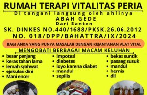 Pengobatan Alat Vital Pria Sampit Abah Gede – Terapi Herbal Aman & Permanen