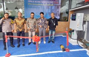 Kali Pertama di Indonesia, PT Hexing Technology dan PLN UP3 Bogor Resmikan SPKLU di Teras Teh Popi