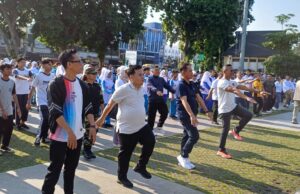 Dihadiri Menteri LH, Senam Sehat Wartawan PWI Kota Bogor di Alun-alun Bogor Pecah Dipadati Ratusan Warga