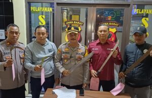 Polsek Tanah Sareal Amankan 4 Pelajar Terlibat Kepemilikan Senjata Tajam, Diduga Akan Lakukan Tawuran