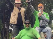 ‘Hulk’ Muncul di Tengah Ribuan Sopir Angkot Bogor, Aksi Teatrikal Warnai Demo Penolakan Kebijakan Transportasi