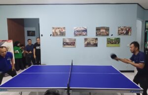 Rayakan HPN 2026, PWI Kota Bogor “Smesh” Kejenuhan Wartawan Lewat Tenis Meja
