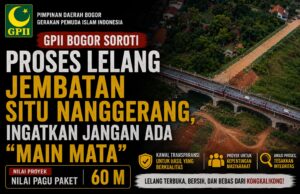 GPII Bogor Soroti Proses Lelang Jembatan Situ Nanggerang Rp60 Miliar, Ingatkan Jangan Ada “Main Mata”